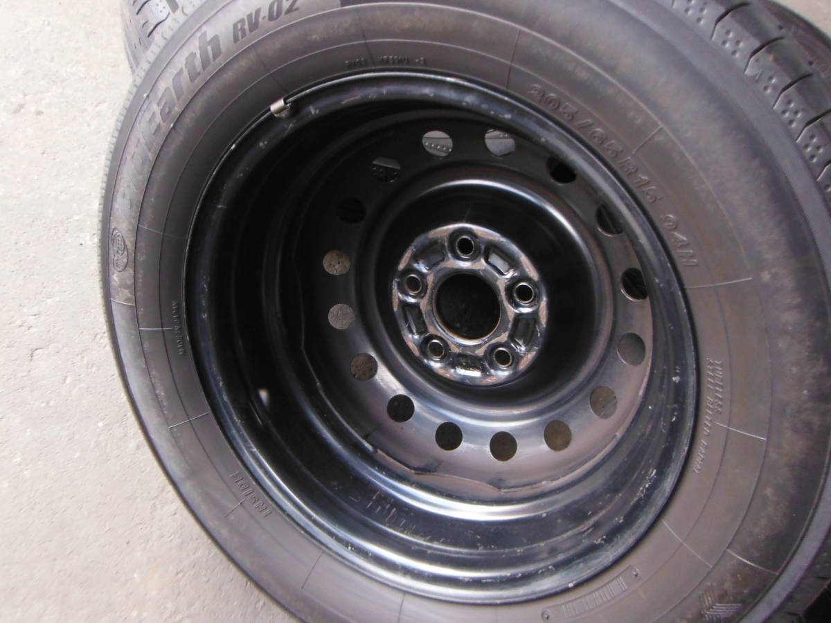 HS995 送料無料! バリ溝 4本SET価格! 205/65R15 ヨコハマ BluEarth RV-02 夏 15×6JJ 5H 114.3 205/65/15 ホイールSETの画像6