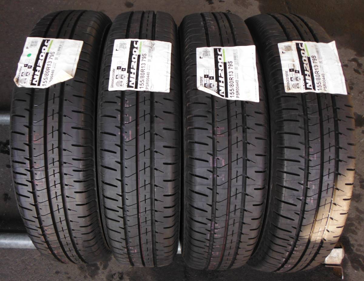 NP1526　送料無料! 新品 【4本SET総額27,800円!】 155/80R13 ブリヂストン BS ECOPIA NH200C エコピア 155/80-13 155/80/13_画像1