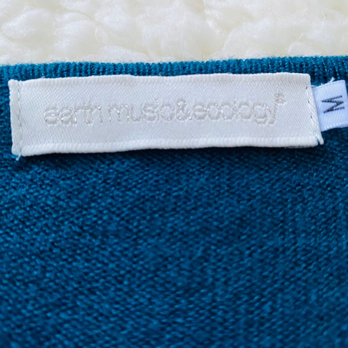 アースミュージックアンドエコロジー ウール混 長袖ニット ニットソー 薄手セーター   Mサイズ 