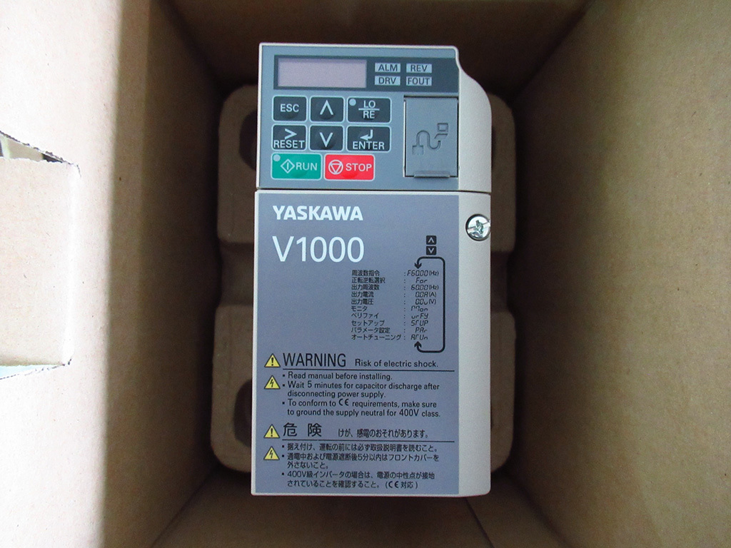 新品未使用 安川電機 インバータ CIMR-VA2A0006BAA 三相モーター制御用 V1000シリーズ 三相 200V 0.75kW 1馬力 管理yaya_画像4