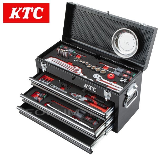 KTC 9.5sq. 工具セット SK36624XBK / ツールケース （ 工具箱 ） SKX0213BK （ ブラック ） 採用の ツールセット_画像1