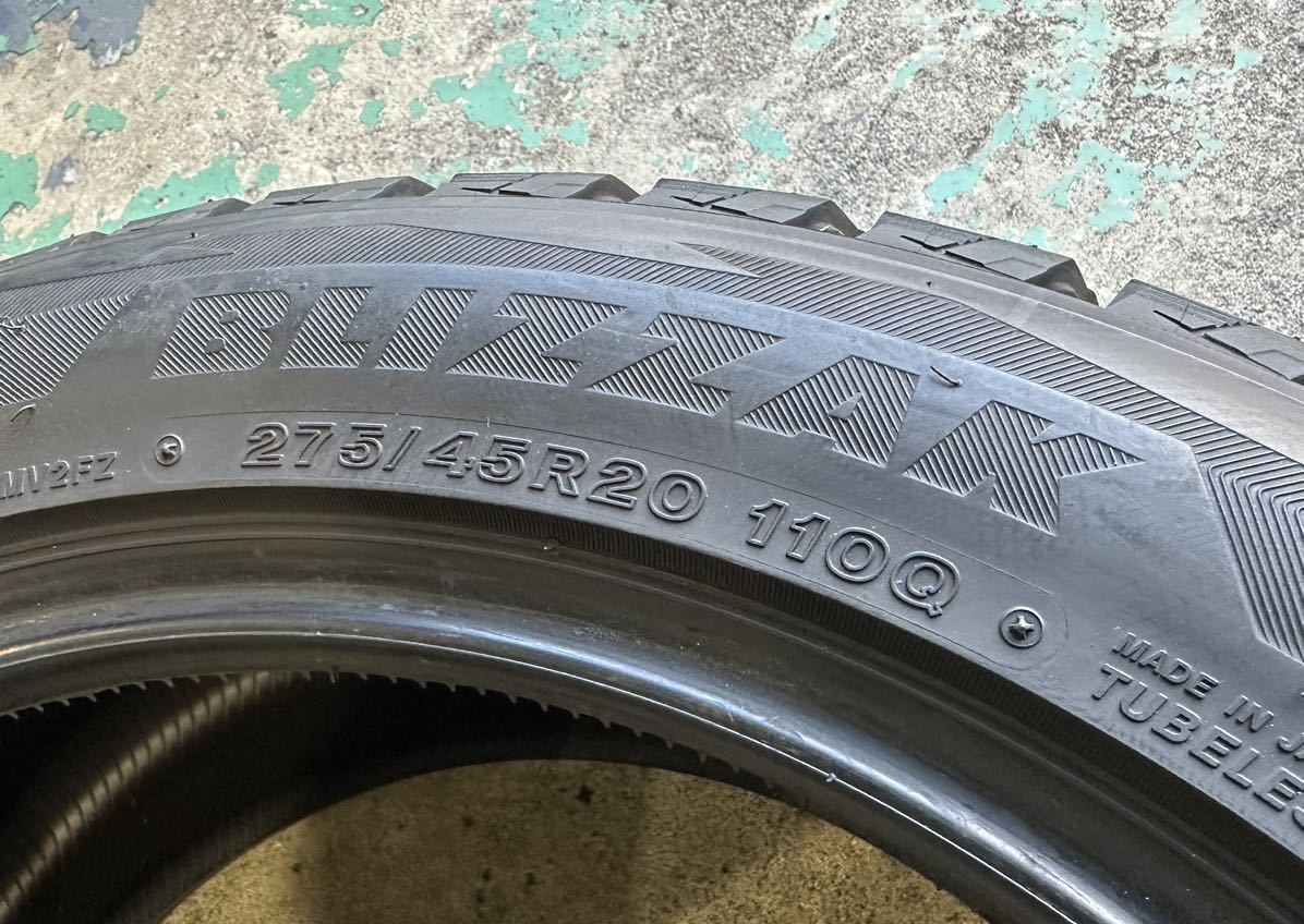 ブリヂストン ブリザック 110Q 275/45R20 中古4本セット レンジローバー_画像2