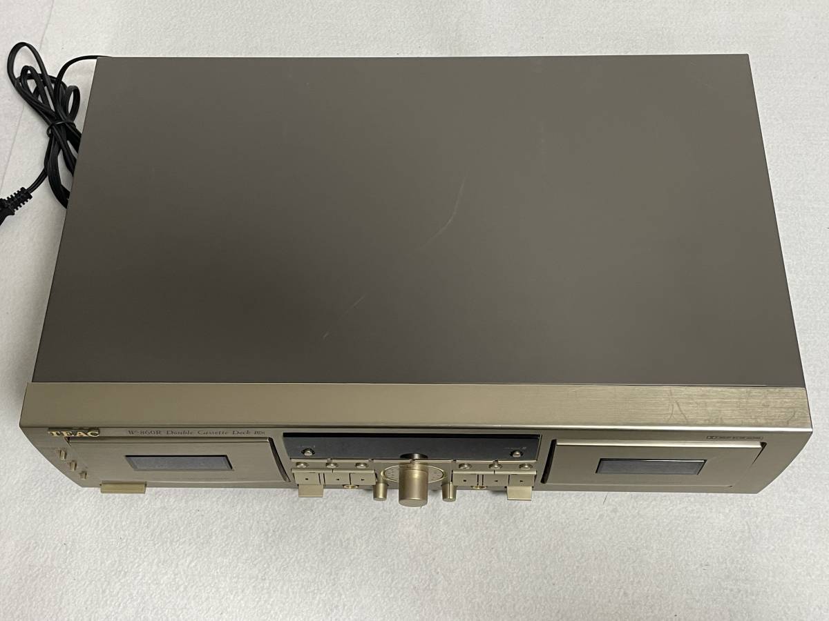 TEAC ダブルカセットデッキ ゴールド W-860R-N リモコン 元箱付属 動作確認済み _画像4