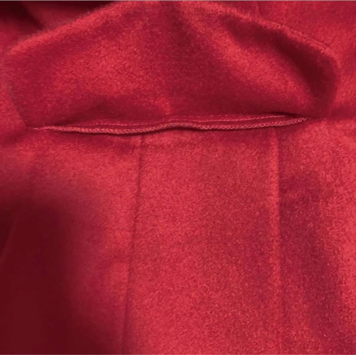 新品Otto カシミヤ混　ショートコート　上品　ピーコート　レッド　赤　L フェミニン　ウール　ブランド レッド色 フェミニン 