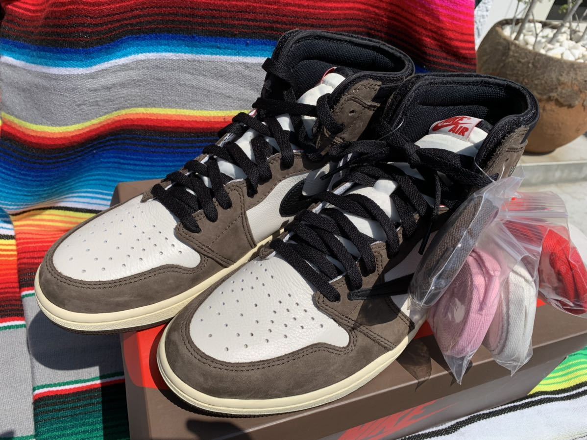 正規品 新品 28.5cm NIKE AIR JORDAN 1 × TRAVIS SCOTT ナイキエアジョーダン1 HIGH OG TS SP 送料900円 トラヴィススコット ナイキ_画像6