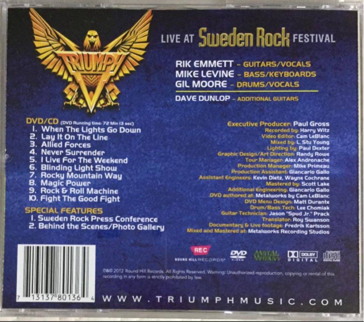 CD＋DVD！TRIUMPH / トライアンフ / LIVE AT SWEDEN ROCK FESTIVAL