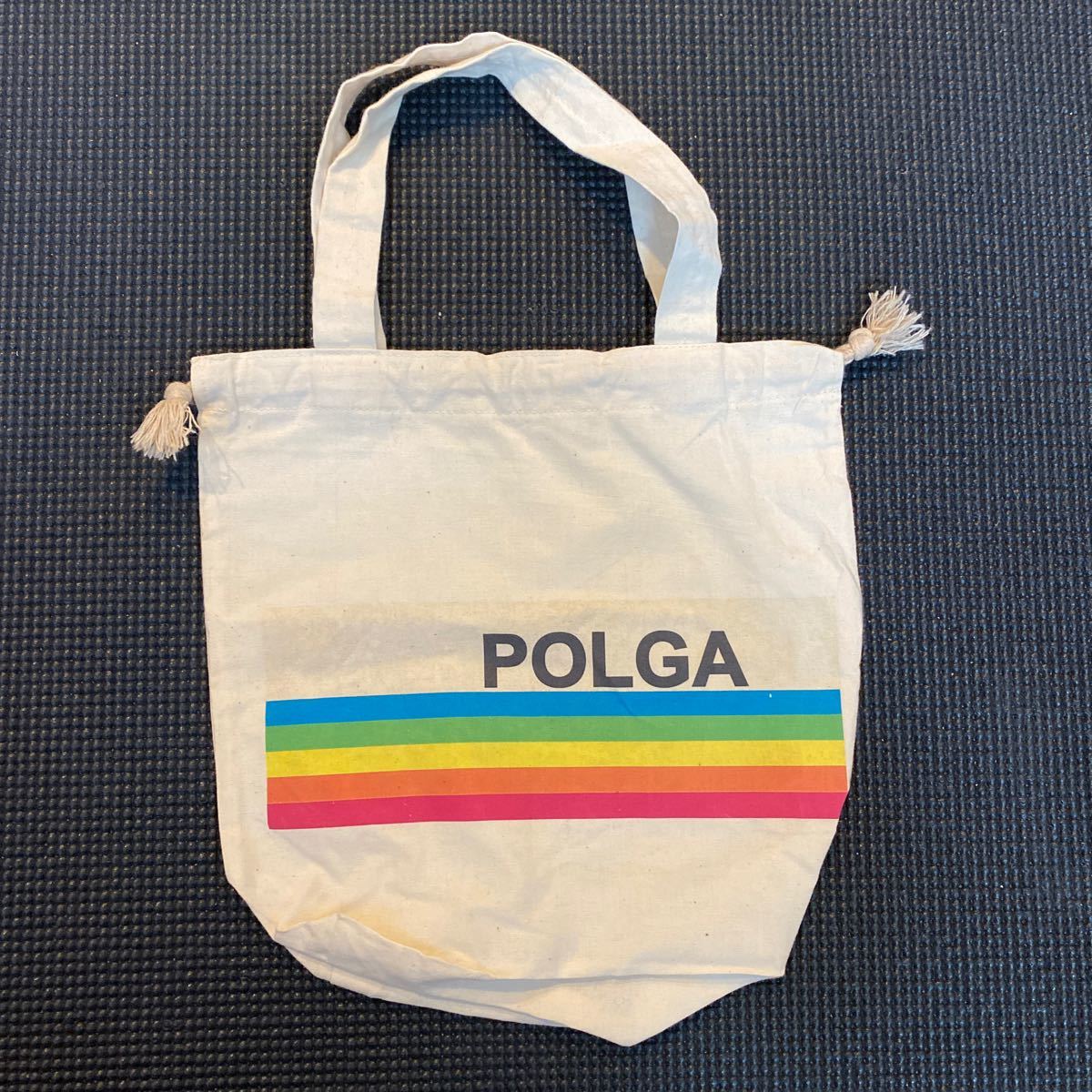 ミニ トートバッグ エコバッグ 未使用品 現状品 POLGA HOLGA ポラロイドカメラ デザイン 雑貨 鞄 ロゴ_画像1
