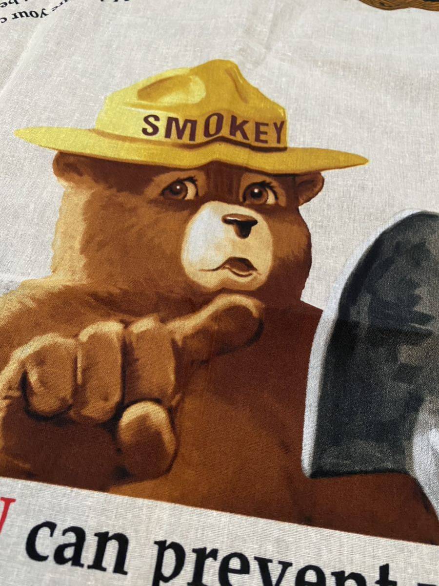 未使用 Smokey Bear スモーキーベア 国立公園 消防 アメリカ オフィシャルグッズ バンダナ ハンカチ 雑貨の画像2