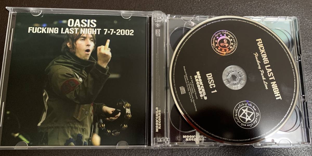 中古CD 即決 送料込 ブートレグ MOONCHILD RECORDS oasis fucking last night live 2002 (2CD) オアシス ライブ