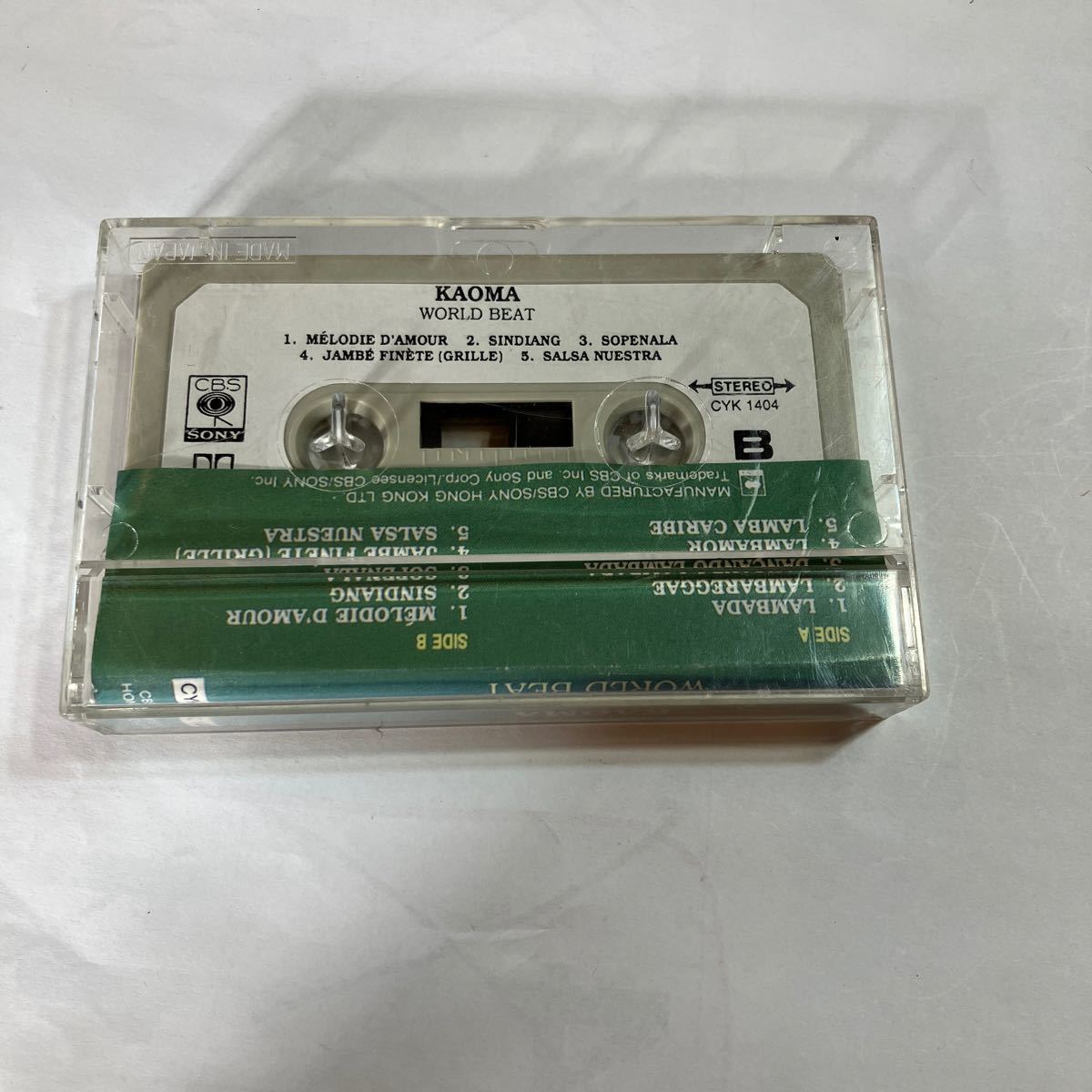 ミュージックカセットテープ　KAOMA / WORLD BEAT 全10曲　美品_画像3