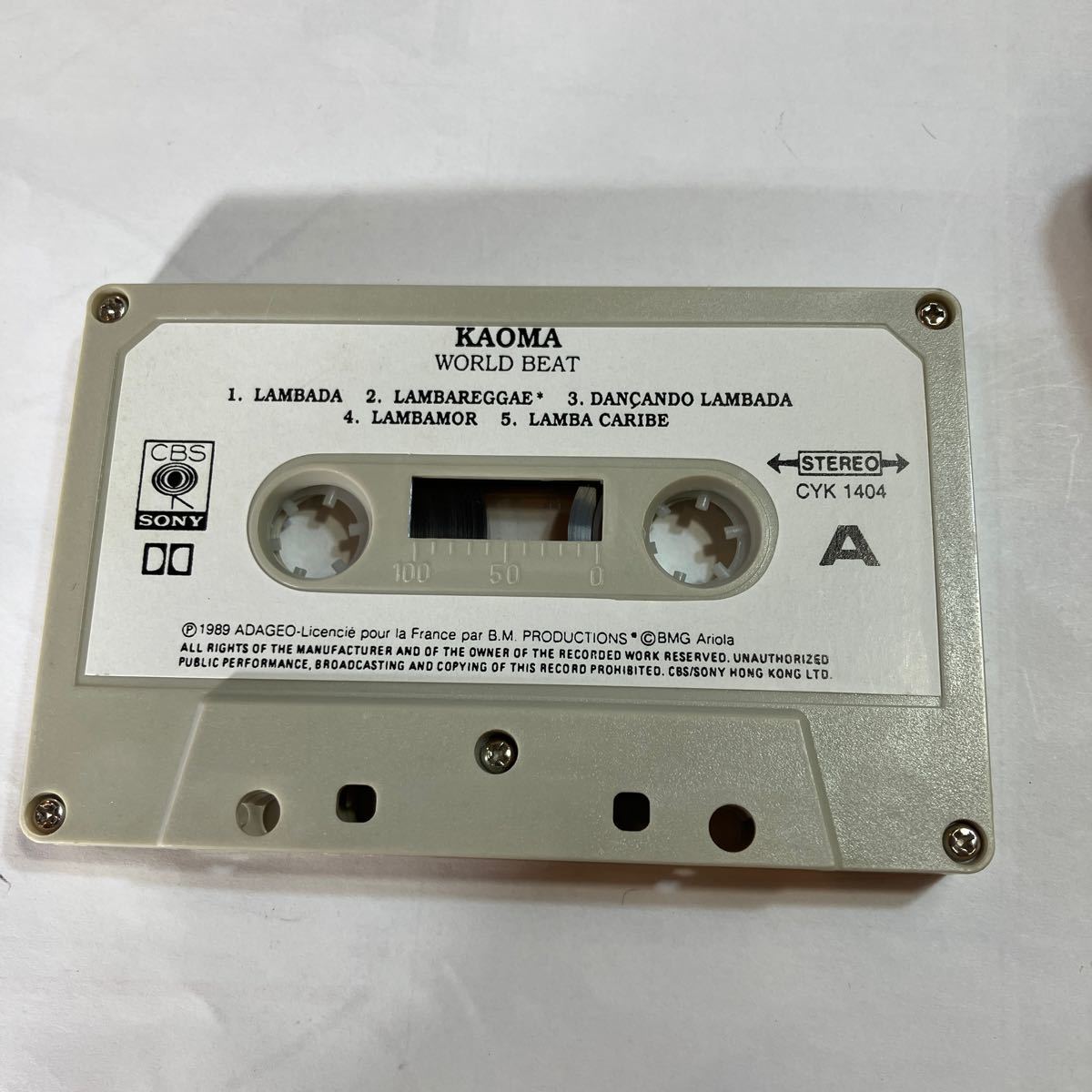 ミュージックカセットテープ　KAOMA / WORLD BEAT 全10曲　美品_画像5