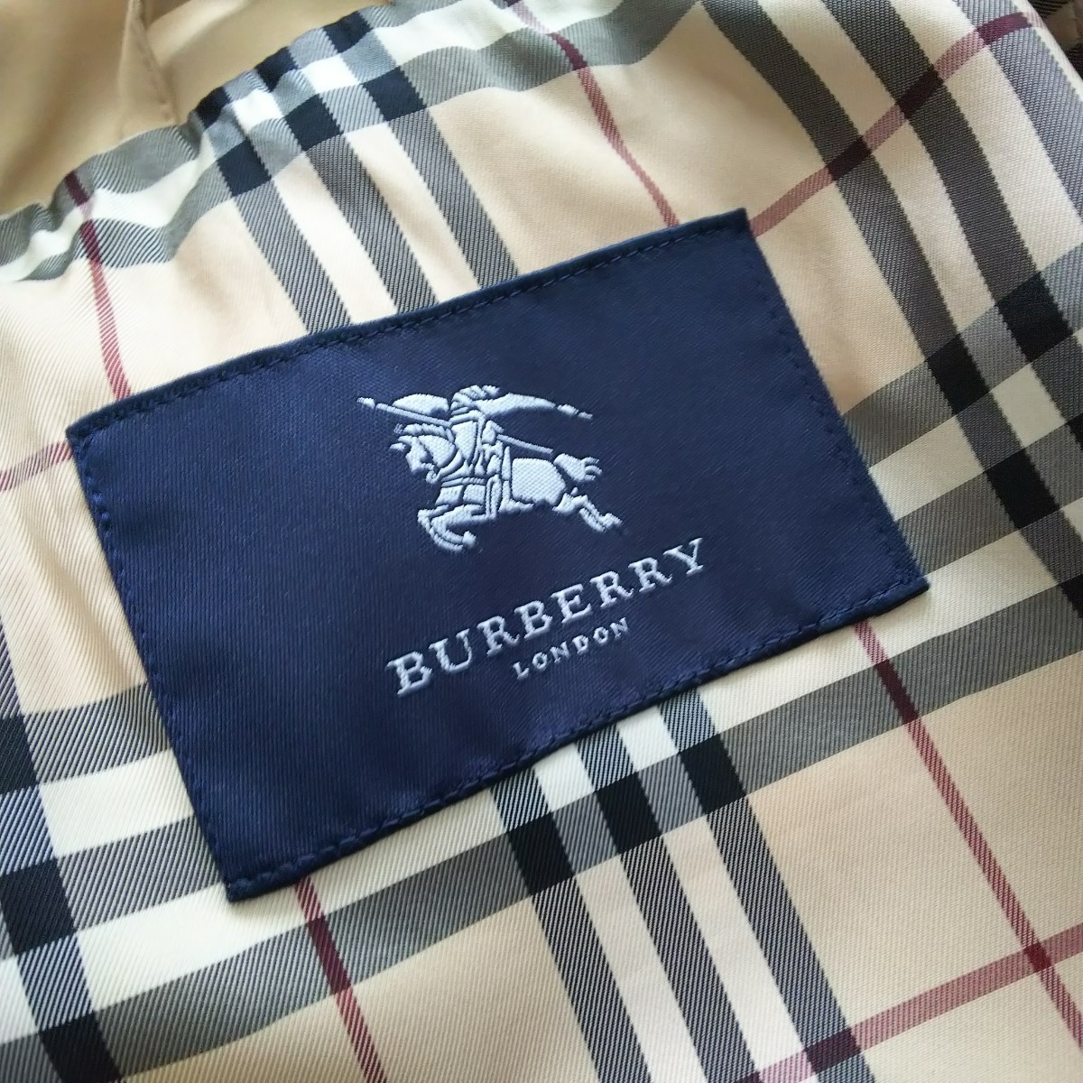 【美品 M】バーバリーロンドン 最高級 ダウンジャケット ノバチェック 日本製 ベージュ BURBERRYLONDON アウター コート ブルゾン_画像7