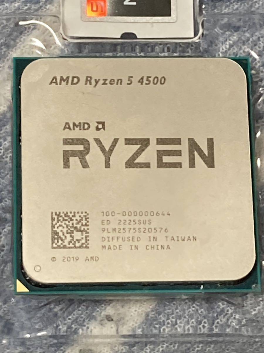 AMD Ryzen 5 4500, with Wraith Stealth Cooler 3.6GHz 6コア / 12スレッド11MB 65W 中古品_画像1