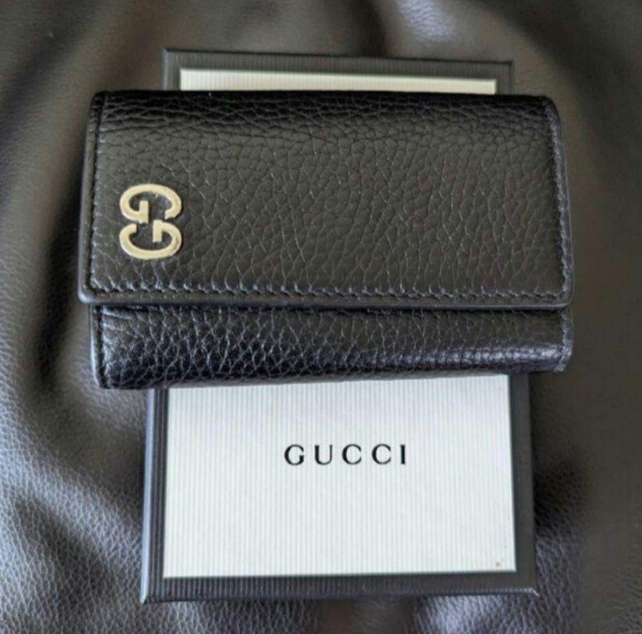 1 jpy exhibition![ ultimate beautiful goods ] Gucci GUCCI 473924 leather GG metal 6 ream key case GGma-monto leather 