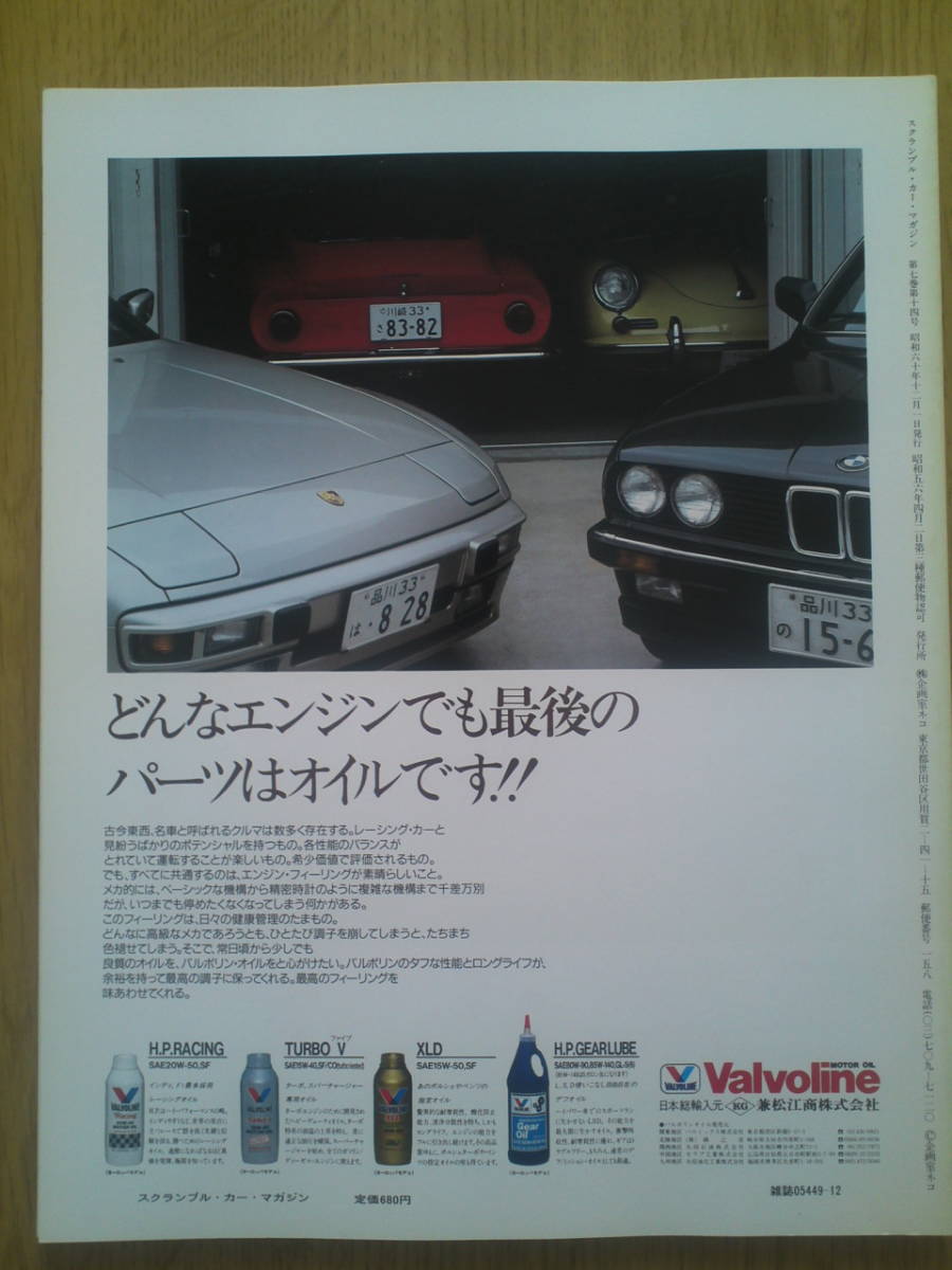 スクランブルカー　マガジン　70　 1985年12月号　_画像2