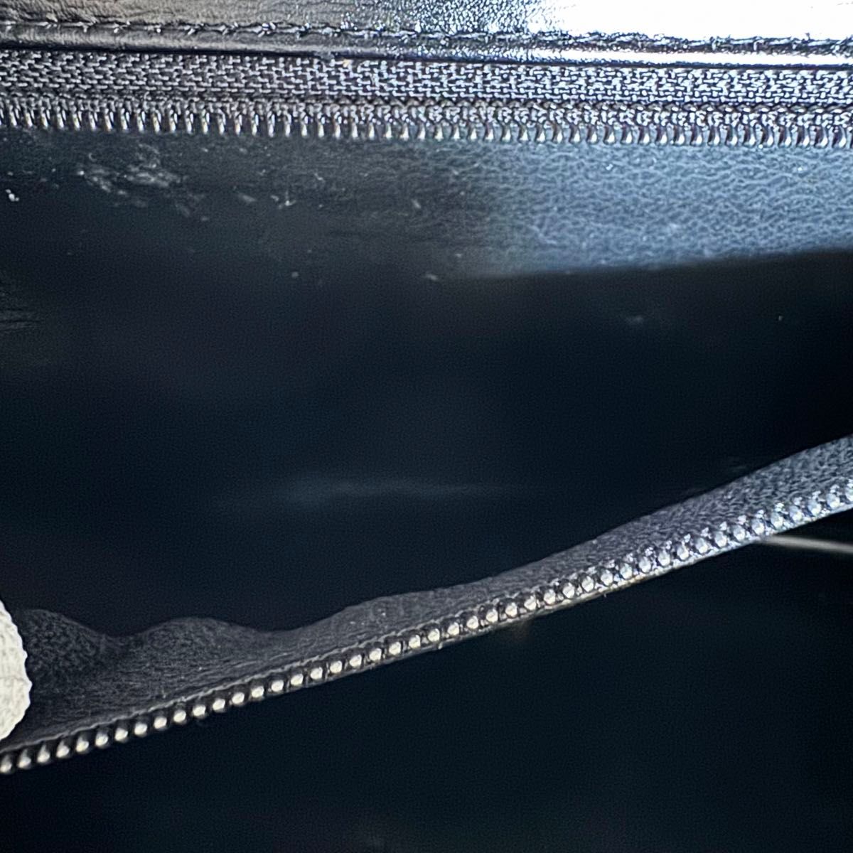 クリスチャンディオール　Dior ショルダーバッグ　ガンチーニ　ロゴ　レザー　ブラック×ゴールド　 ビンテージ