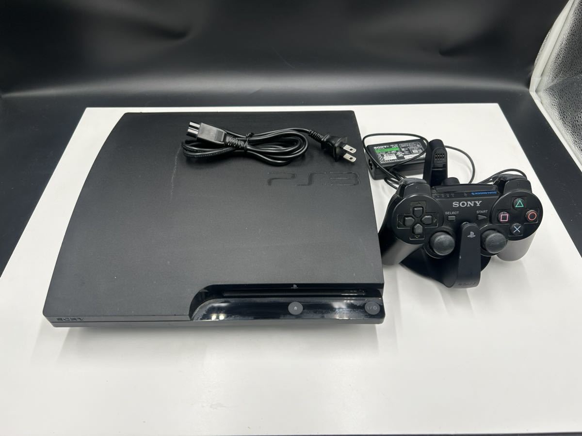 ☆# SONY ソニー PlayStation3 ゲーム CECH-3000A ブラック 本体 PSP-100 充電器_画像1