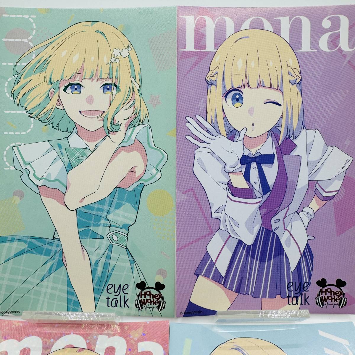 送料無料　KOJI ハニーワークス mona ポストカード　しおり　コージー本舗　eyetalk アイトーク×HoneyWorks コラボ ハニワ　超絶かわいい_画像3