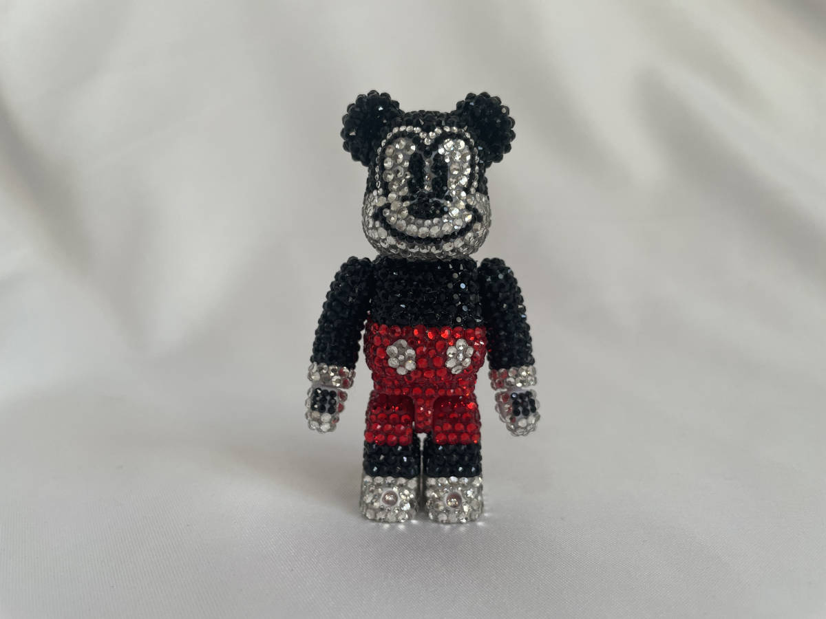 CRYSTAL DECORATE MICKEY MOUSE BE@RBRICK 100％ R&W Ver._画像1