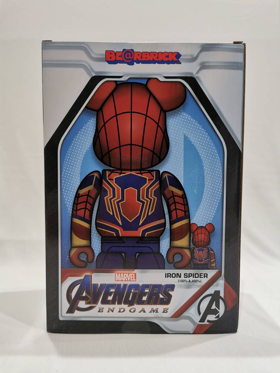 未開封 BE@RBRICK IRON SPIDER 100％ & 400％_画像3