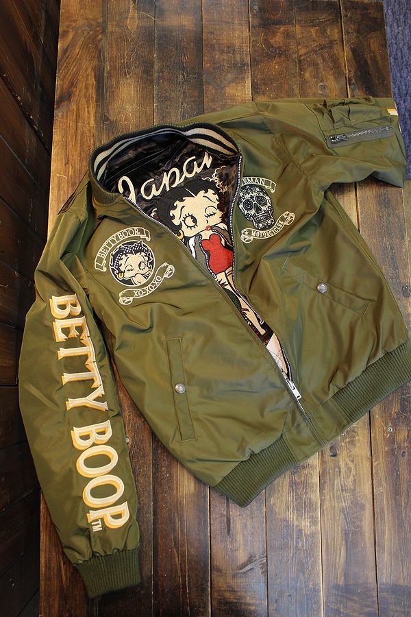 The BRAVE-MAN×BETTY BOOP　BBB-2144　リバーシブルスカジャン×MA-1　XLサイズ_画像5