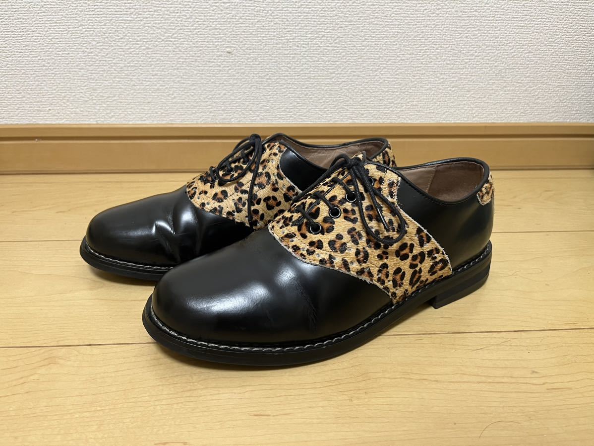 GOOD ROCKIN' FLORSHEIM レザーサドルシューズ レオパード切替 26cm 27cm GLADHAND REGAL WACKO MARIA ロカビリー 50s_画像1