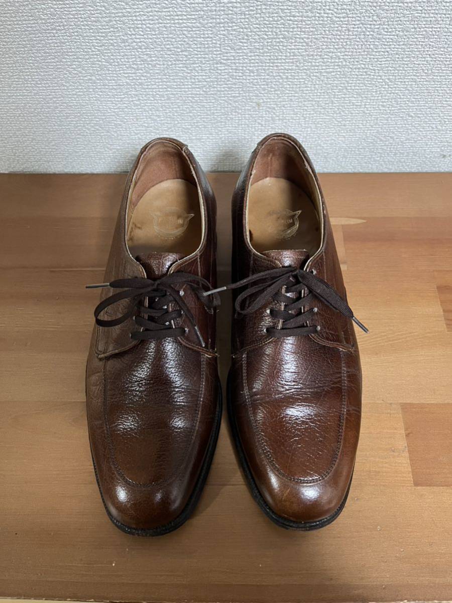 70s FLORSHEIM U chip кожа обувь 7 3E 25 EEE 70 годы Vintage 