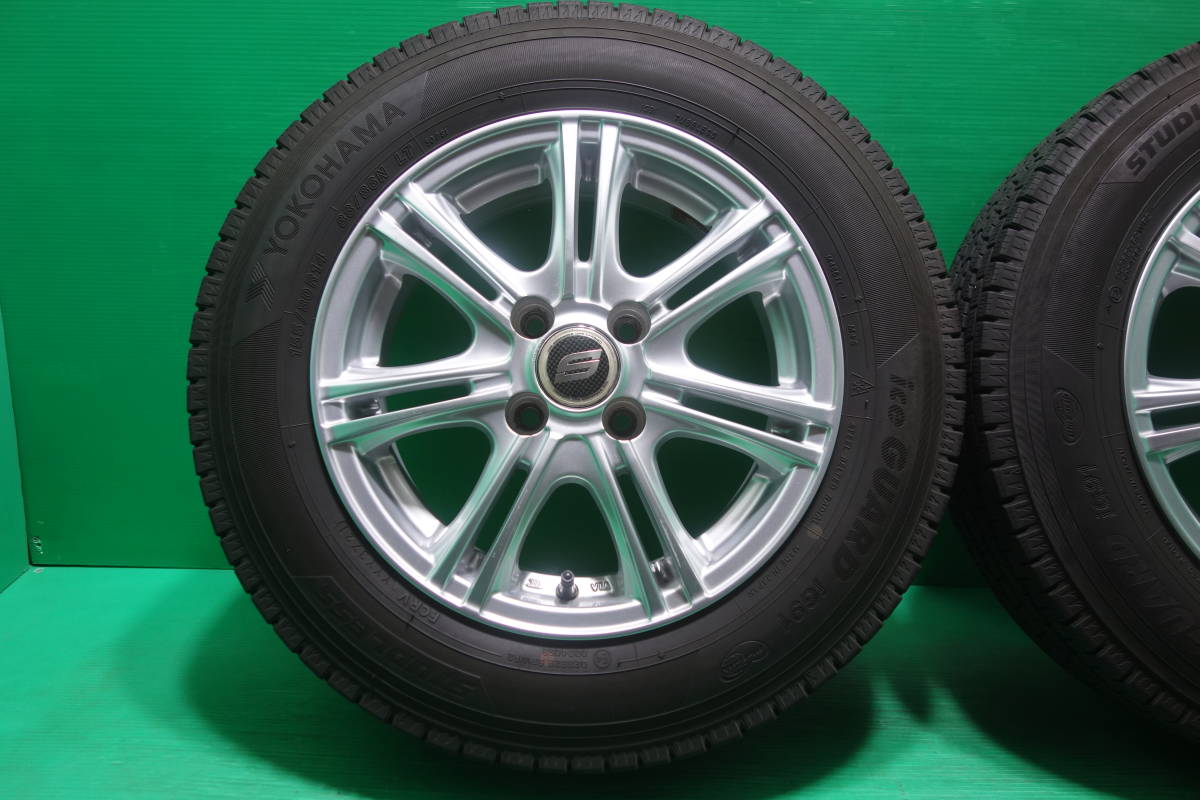 L649-21 送料無料 155/80R14 88/86N LT スタッドレス 4本セット YOKOHAMA ice GUARD iG91 8分山 プロボックス サクシード_画像2