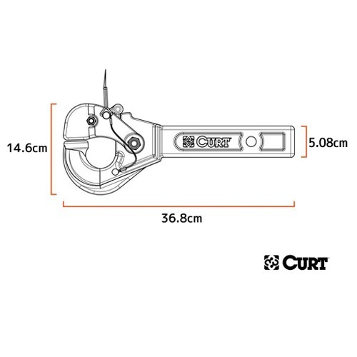 CURT 正規品 ヒッチメンバー/トレーラーヒッチ用 ピントルフック 50.8mm/2インチヒッチ角用 10,000lbs メーカー保証付_画像3