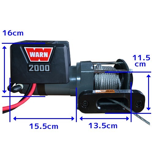 WARN 正規品 2000DCシリーズ 12V 電動 ウインチ 牽引能力 900kg_画像6