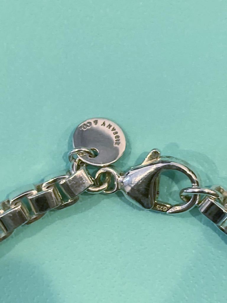 3個セット 新品 ティファニー tiffany&co. ベネチアン　ブレスレット　オープンハートドロップピアス シルバー ケース 巾着 紙袋 リボン _画像7