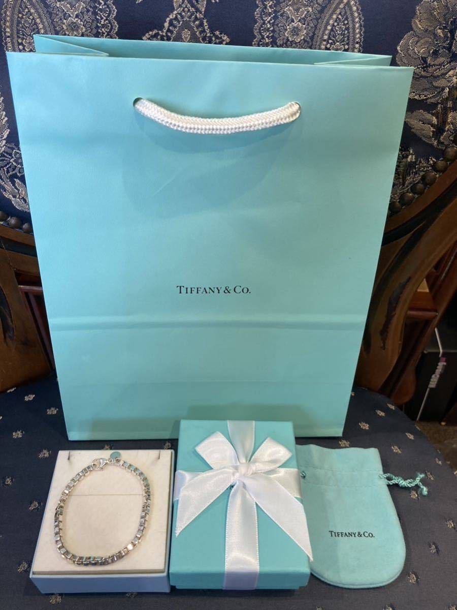 3個セット 新品 ティファニー tiffany&co. ベネチアン　ブレスレット　オープンハートドロップピアス シルバー ケース 巾着 紙袋 リボン _画像5