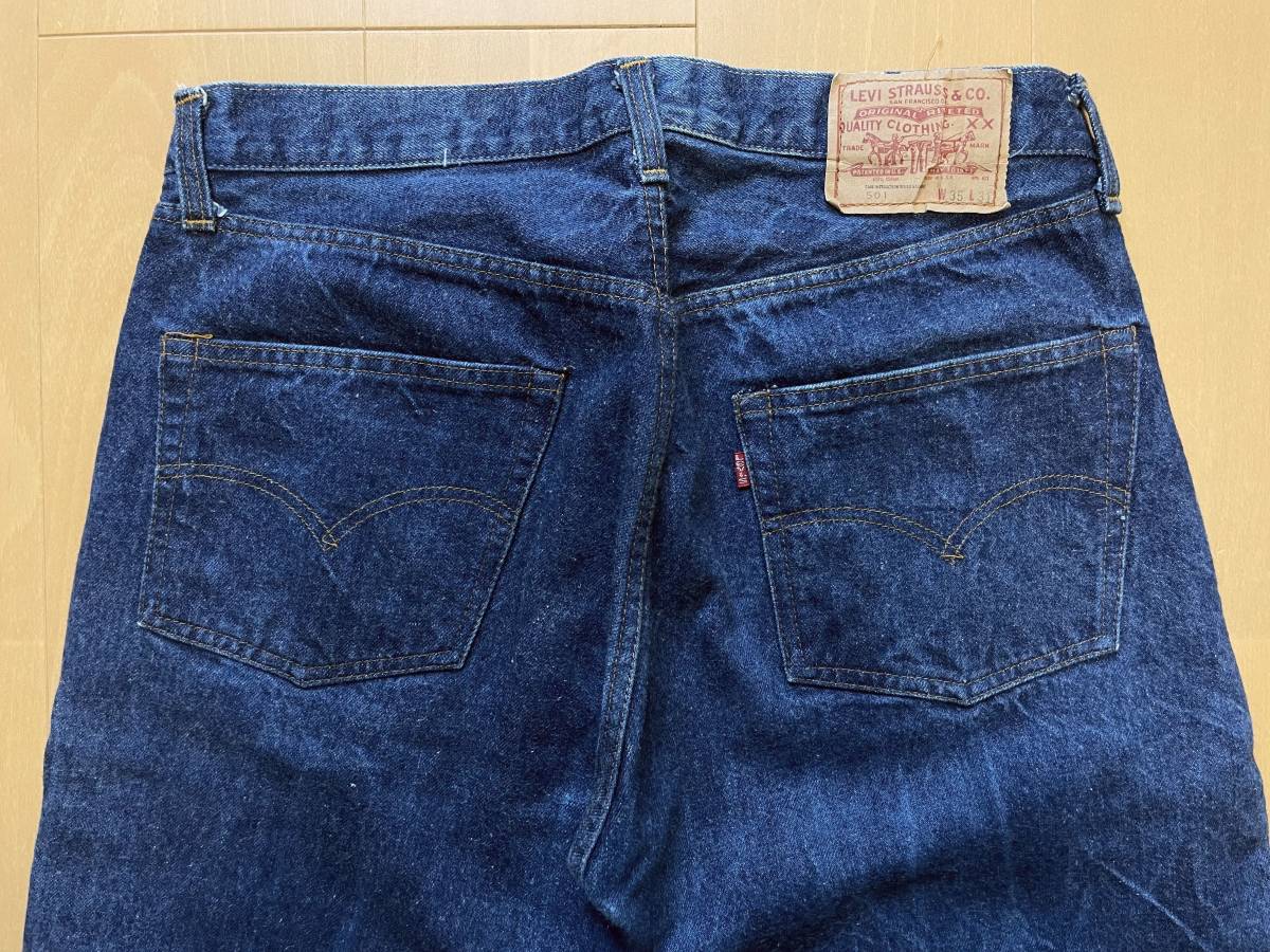 501 66 後期 W34 濃紺 Levi's チェーン ヴィンテージ 前期 シングル 赤耳 ヒゲ 70s 505 606 502 XX ビッグE タイプ ビンテージ 80s Sタイプ_画像4