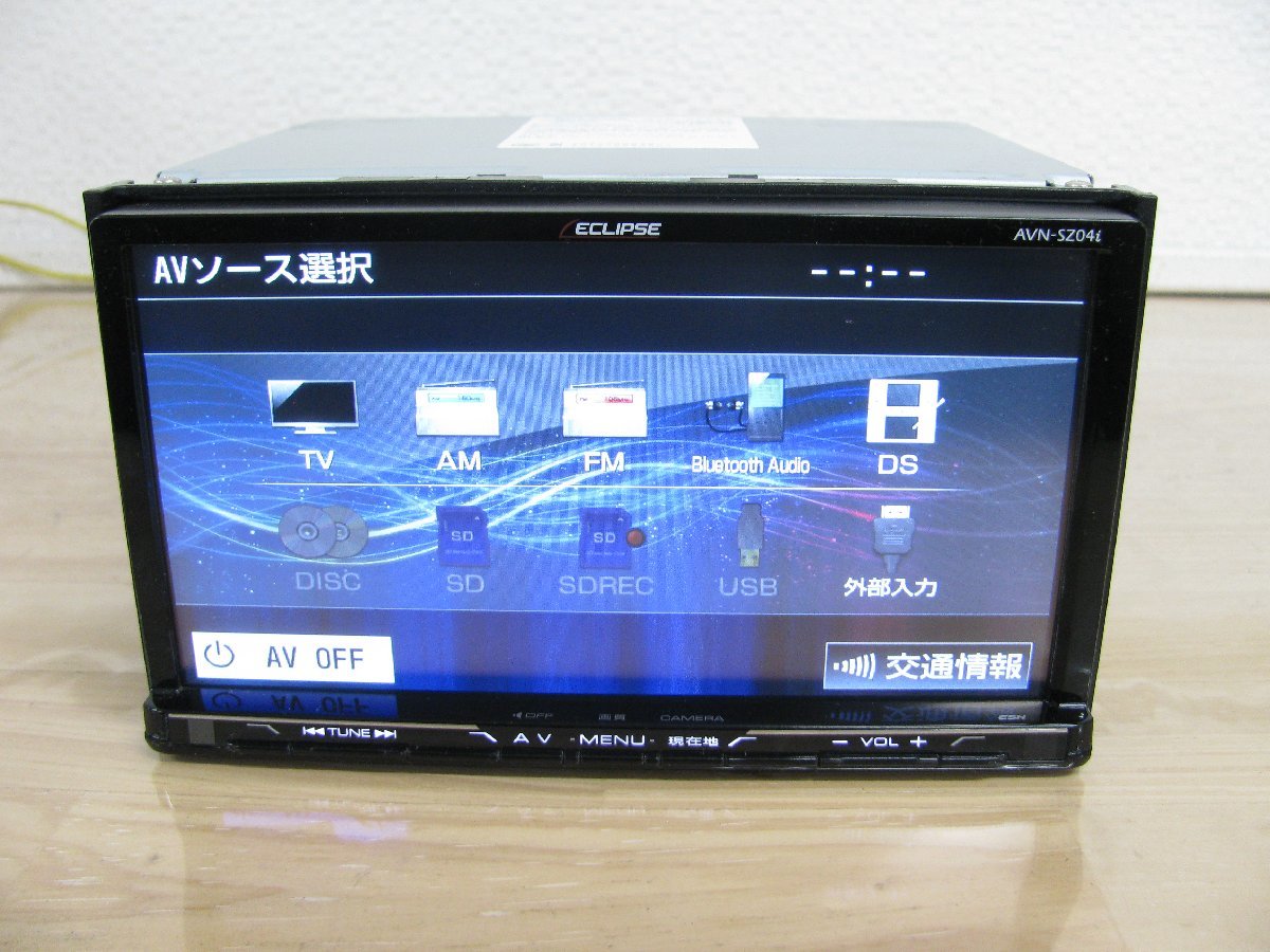 [107389-B]イクリプス メモリーナビ AVN-SZ04i 4×4地デジ/Bluetooth内臓 ハンズフリー通話 新品TVアンテナ付 地図2014年 動作確認済の画像7