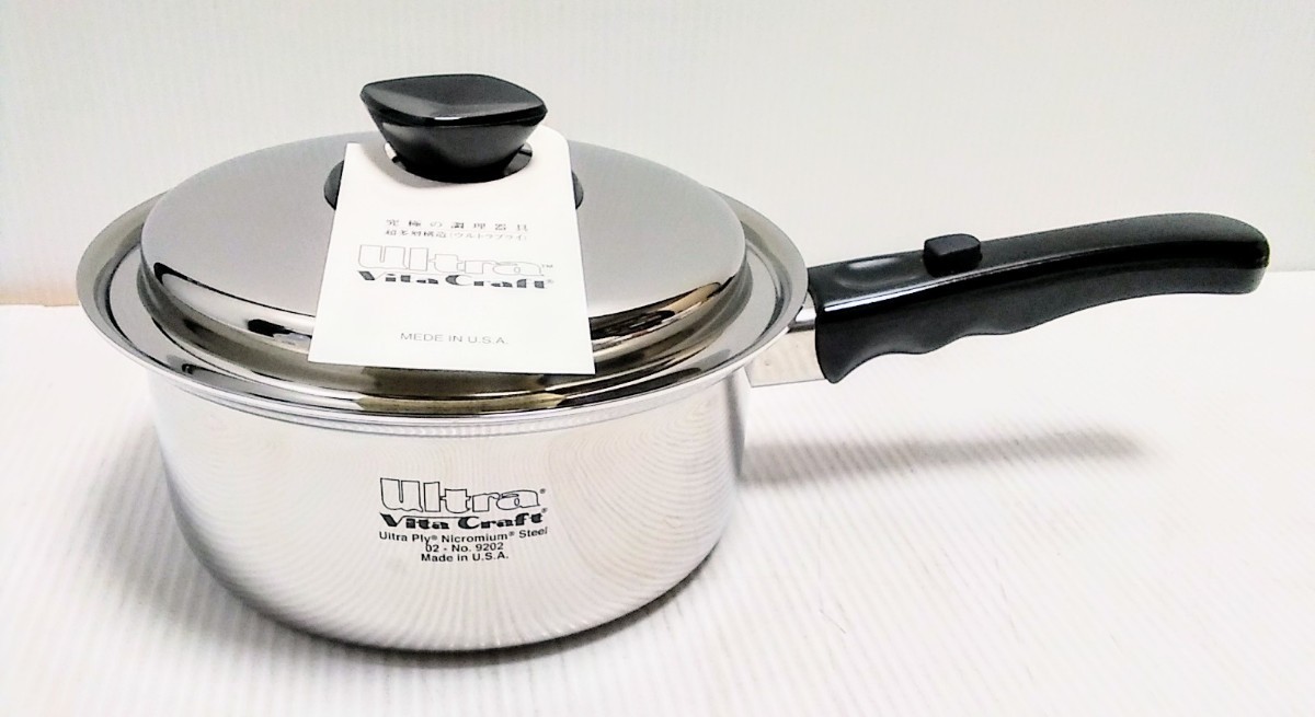 Ultra Vita Craft 鍋 蓋付 No.9202 ビタクラフト 1.9L 内径17.0cm 深さ8.5cm アメリカ 全面9層構造 ステンレス IH 販売終了品 管37282436 鍋 Ultra Vita Craft 鍋 蓋付 No.9202 ビタクラフト 1.9L 内径17.0cm 深さ8.5cm アメリカ 全面9層構造 ステンレス IH 販売終了品 管37282436 鍋