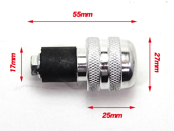 [郵送対応] アルミ バーエンドキャップ 穴径17mm～19mm シルバー 銀 / CBR600 CBR1000 CB750 CB1300 CB1100 CBX400_画像4