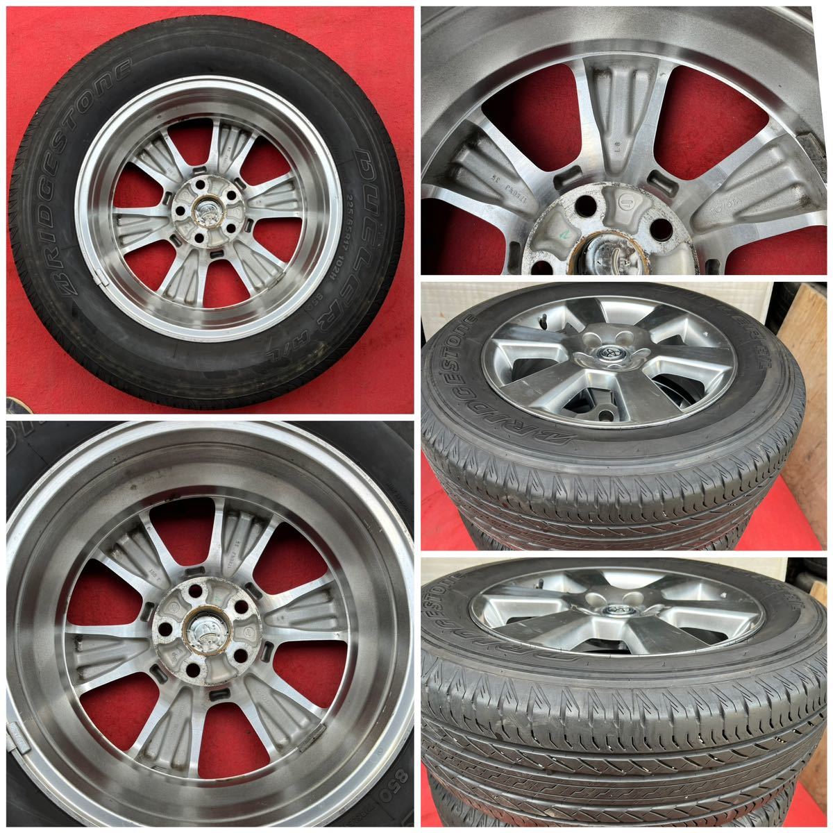 60%溝有。TOYOTA ハリアー 30系 純正 17インチ×6.5J +35 5穴 114.3 BRIDGESTONE 225/65R17ラジアル4本。RAV4 ヴァンガードレクサス NX等_画像9