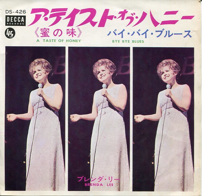 即買　EP盤　ブレンダ・リー：Brenda Lee　ア・テイスト・オブ・ハニー（蜜の味）／バイ・バイ・ブルース_画像1