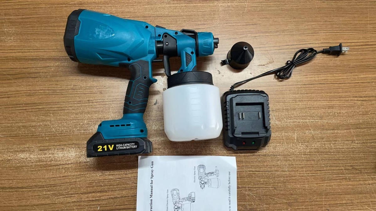  spray gun rechargeable painting machine cordless spray gun painting gun .. amount adjustment possibility leak .. washing needle attaching 18V Makita battery using together 