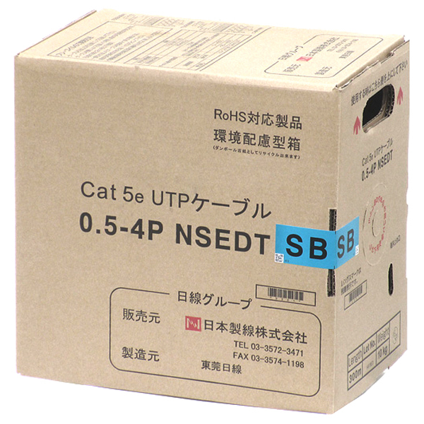 【新品】■■NSEDT SB CAT5e UTP 0.5-4P 300m LANケーブル■■._画像1