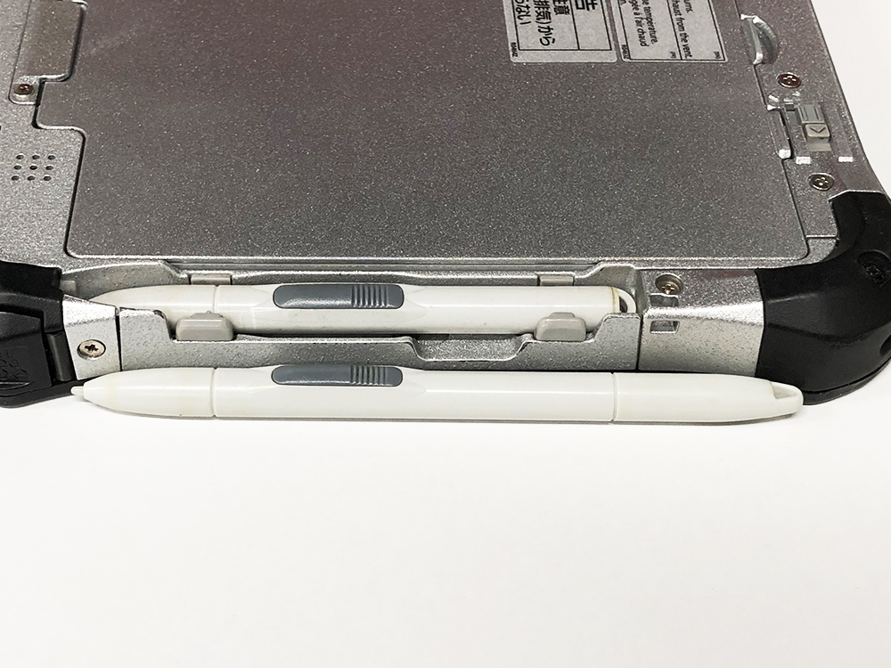 Panasonic デジタイザーペン 長さ約13.5cmで使いやすい TOUGHPAD FZ-G1A FZ-G1F 等代替用 タフパッド タッチペン FZ-VNPG11Uの互換品_上:純正品約10.4cm,下:互換品約13.5cm