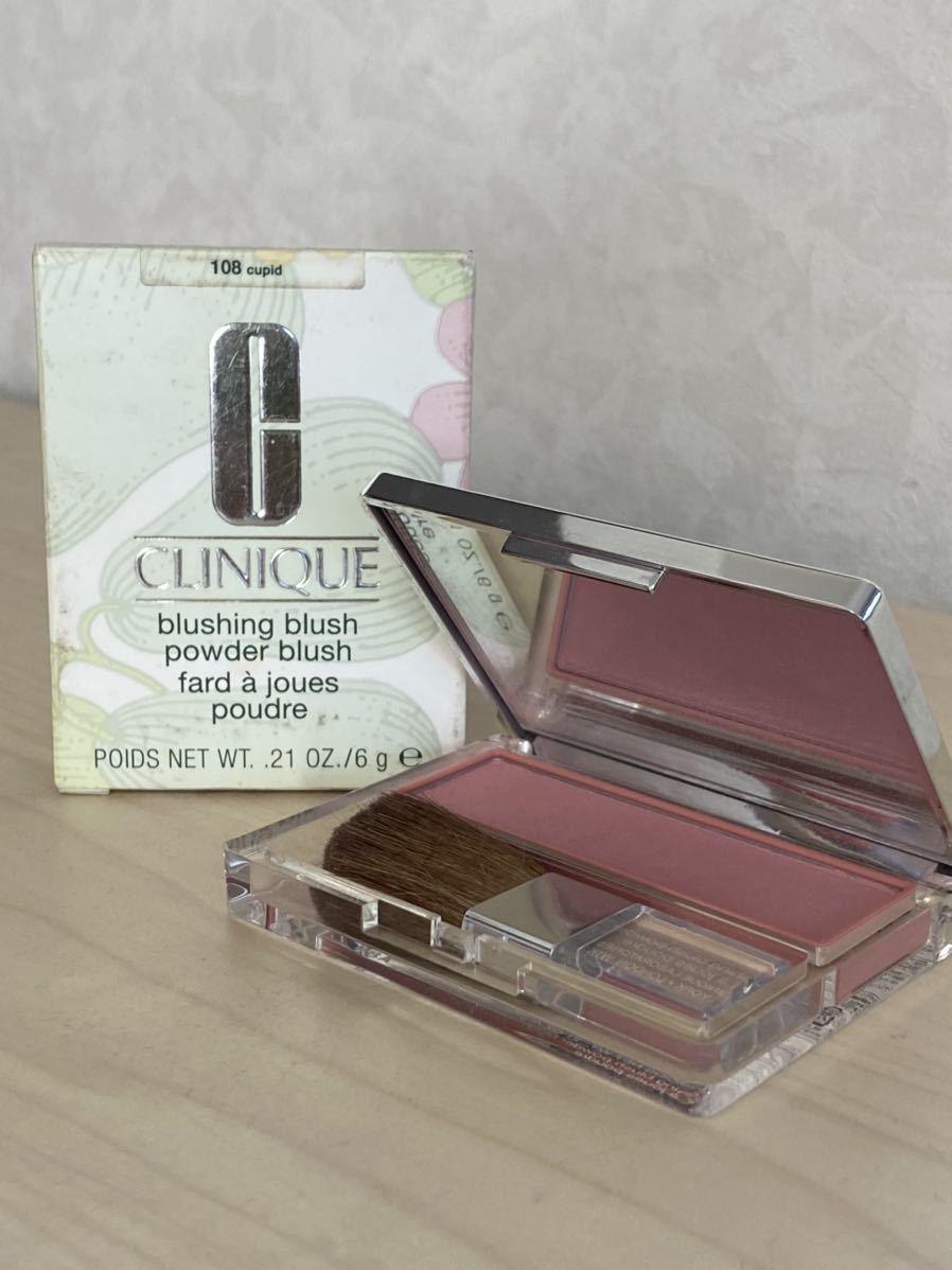 CLINIQUE Clinique Brushing Blush 108 Cupid Plenty of Remaining Cheek Face Color 210 yen для нестандартной доставки Yu Pake