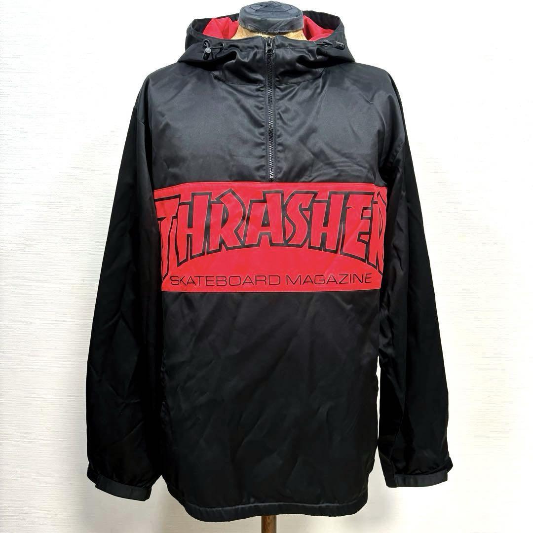 XL 極美 THRASHER スラッシャー ナイロンジャケット アノラックパーカー アメリカ 古着 ゆるだぼ スケート スケーター スケボー ストリートの画像3