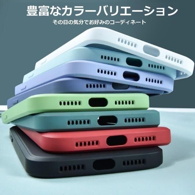 iPhone12 mini シリコンケース レッドの画像6