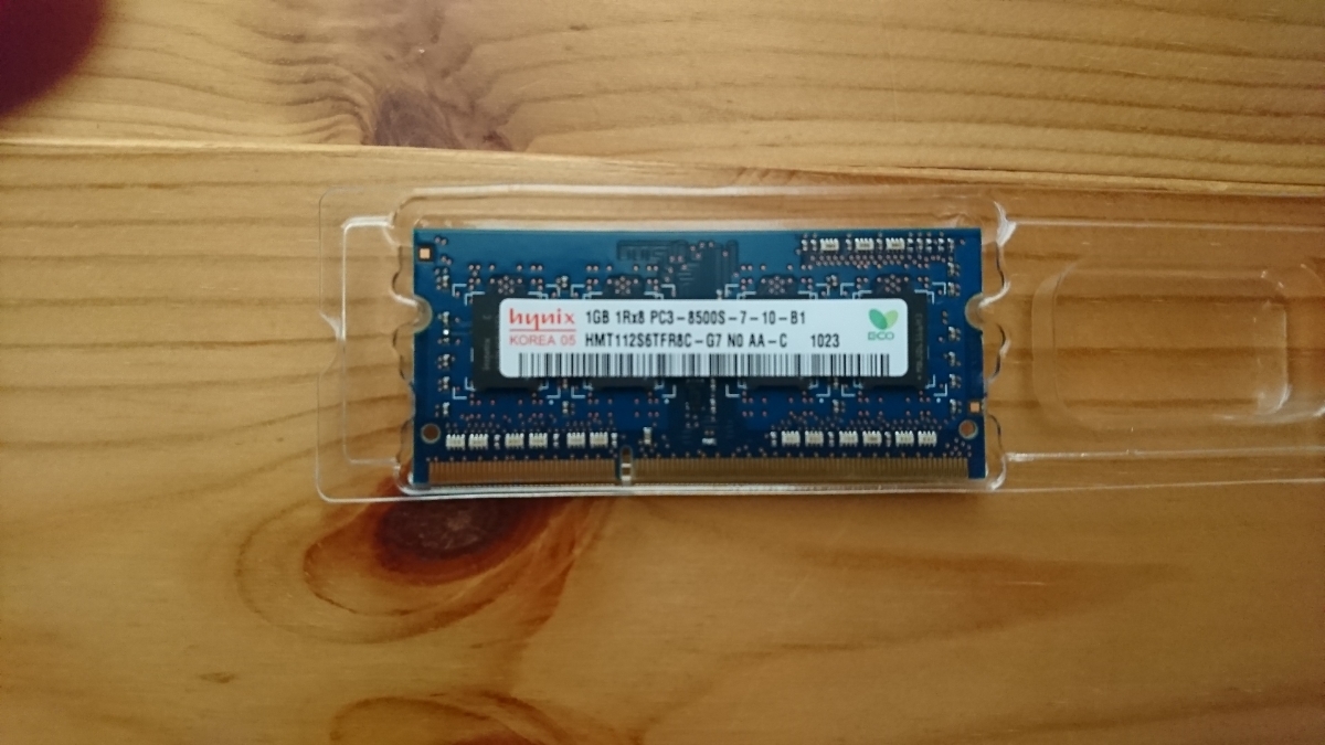 ノートパソコン用メモリ DDR3 SO-DIMM 1GB PC3-8500_画像1