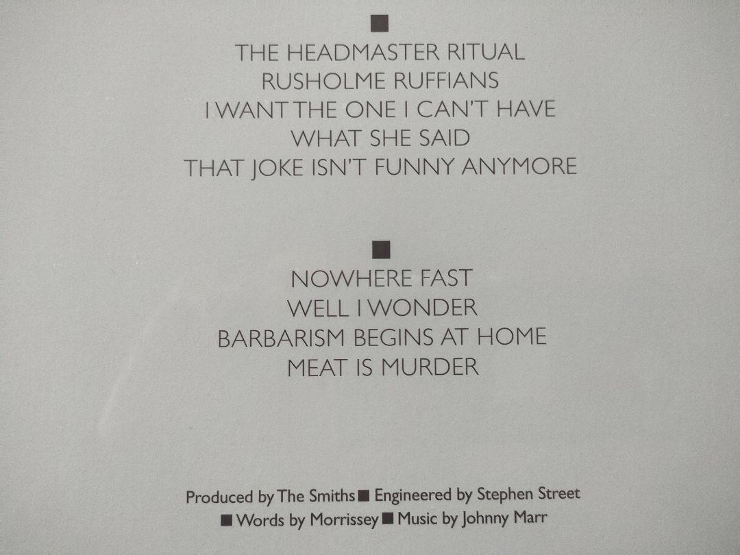 新品未開封 LPレコード 名盤2nd ザ・スミス / ミート・イズ・マーダーThe Smiths Meat Is Murderモリッシー ジョニーマーUKロック ネオアコ_画像3