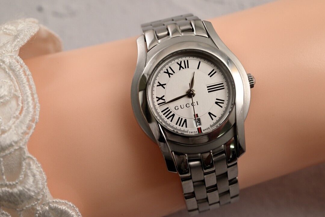 GUCCIグッチ G Class 5500L Silver Women's Wrist Watch $D41-195-5