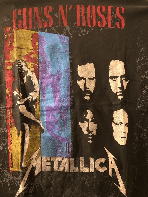 新品●ガンズアンドローゼズ & メタリカ　ビンテージスタイル　ツアーTシャツ［L］●へヴィメタル/ロックバンド/GUNS/METALLICA_画像2