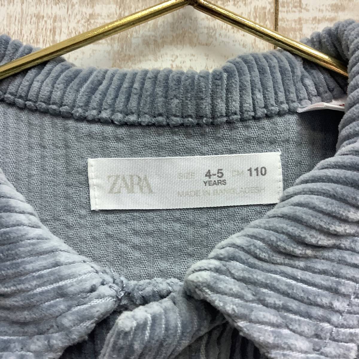 A431◇ZARA | ザラ　コーディロイ　長袖シャツ　4-5 YEARS 110cm_画像3