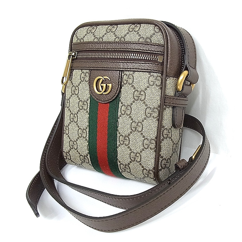 グッチ GUCCI 598127 オフィディア ショルダーバッグ 斜めがけ シェリーライン GGスプリームキャンバス【未使用品】【極上美品】_画像3